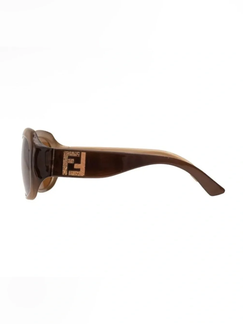 Vintage Fendi Zucca FS 501 Light Havana Brown Radiant  Sunglasses